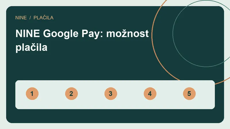 Google Pay: pot plačila v NINE